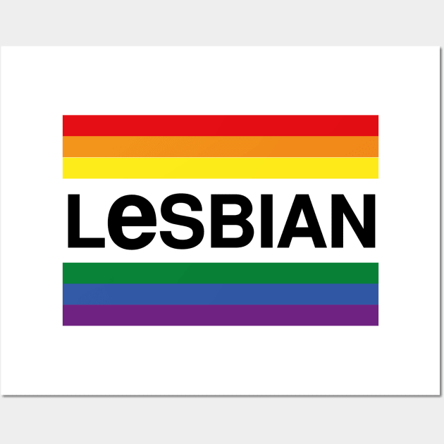 LESBIAN PRIDE FLAG Wall Art by revolutionlove